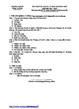 Đề kiểm tra học kỳ II môn Ngữ văn Lớp 6 - Năm học 2014-2015 - Phòng GD&ĐT Vĩnh Tường (Có đáp án)